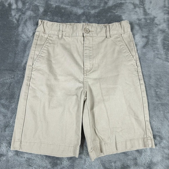 Old Navy Boy's Khaki Shorts Size 12 Built-In-Flex Adjustable Waist Camel - Picture 8 of 14